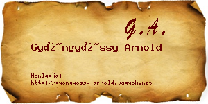 Gyöngyössy Arnold névjegykártya