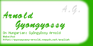 arnold gyongyossy business card